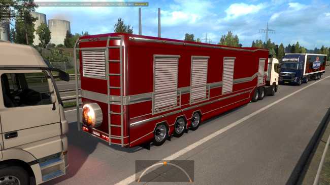 Trailer Caravan In Traffic [1.36] for Euro Truck Simulator 2