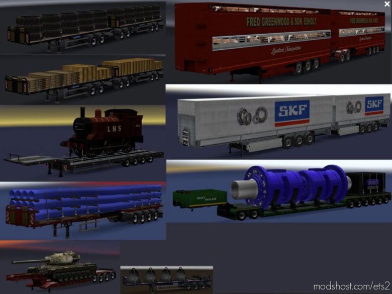 Trailer Pack (Mostly UK Trailers) V9.16 By Chris45 [1.36.X] for Euro Truck Simulator 2