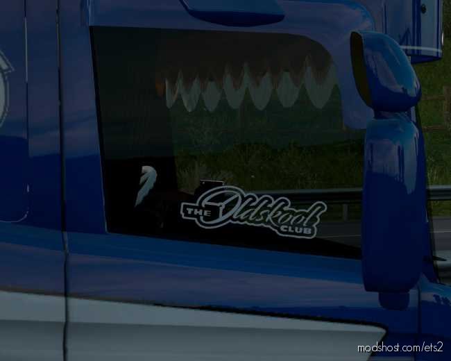 OLD Skool Club Sticker For Glass for Euro Truck Simulator 2