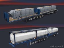 ETS2 Trailer Mod: Flatbed Doubles In Freight Market 1.36.X (Image #2)