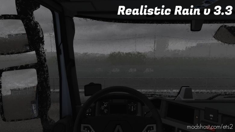 Realistic Rain V3.3 By Darkcaptain (1.36.X) for Euro Truck Simulator 2
