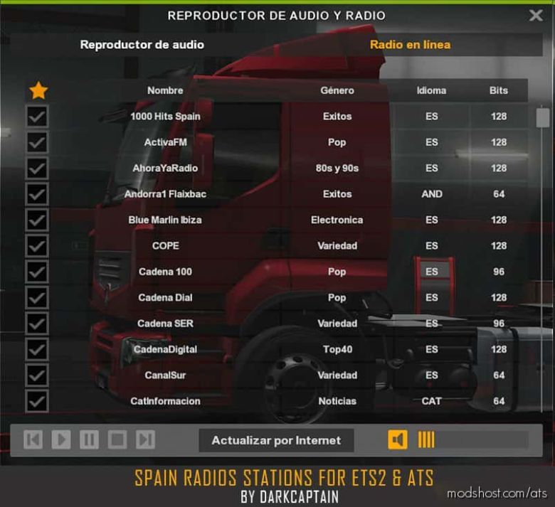 Spain Radios Stations V 1.3 (12 April 2020) for American Truck Simulator