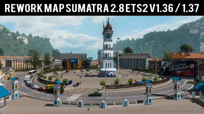 Sumatra Map V2.8 -Reworked- [1.36] – [1.37] for Euro Truck Simulator 2