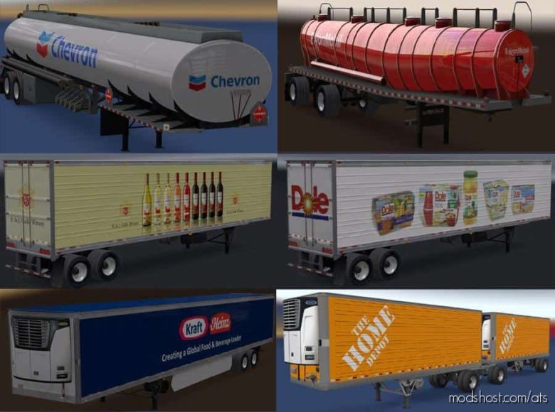 Real Companies & Trailers Pack V1.9 for American Truck Simulator