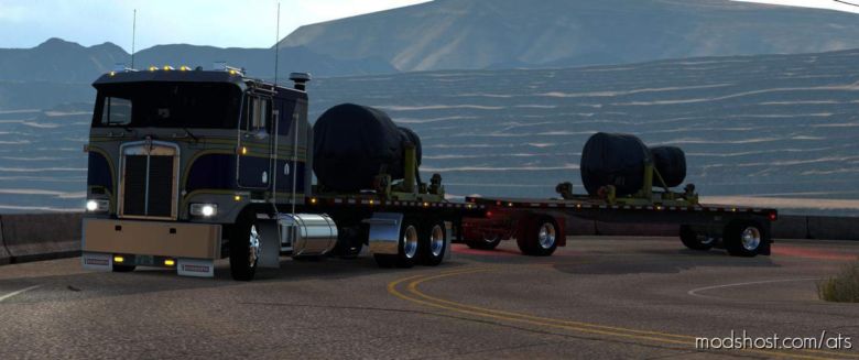 Flatbed Truck And Trailer Add-On For K100E V1.4 for American Truck Simulator