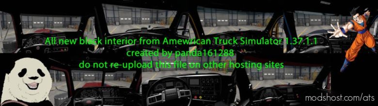 ALL NEW Black Interior [1.37].1.1 for American Truck Simulator