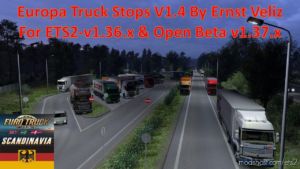 ETS2 Map Mod: Europa Truck Stop V1.40 1.36 / 1.37 (Image #2)