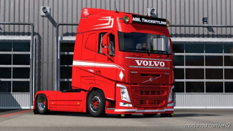 Paintable Mpt-Style Skin For Volvo FH2012 for Euro Truck Simulator 2