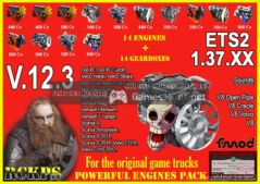 Pack Powerful Engines + Gearboxes V.12.3 [1.37.X] for Euro Truck Simulator 2