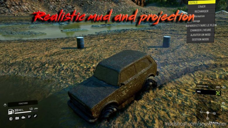 Realistic MUD And Projection ON Vehicles 1.0 for SnowRunner
