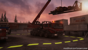 SnowRunner Truck Mod: Azov 73210 Raised With US Cranes 1.1.0 (Image #2)