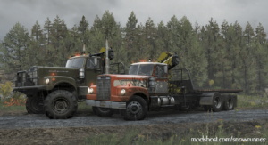 SnowRunner Truck Mod: White Western Star 4964 Military Edition 1.0.2 (Image #2)