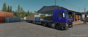 ETS2 Trailer Mod: SCS Flatbed B-Double By V1.2 (Image #2)