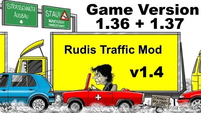 Rudis Traffic Mod V1.4 [1.36 + 1.37] for Euro Truck Simulator 2
