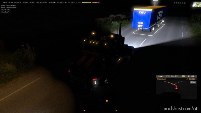 Strong Reverse Light for American Truck Simulator