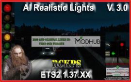 ETS2 Mod: AI Realistic Lights V3.0 1.37.X (Image #2)