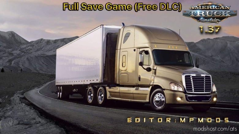 Full Save Game ATS (Free DLC) Mpmods [1.37] for American Truck Simulator