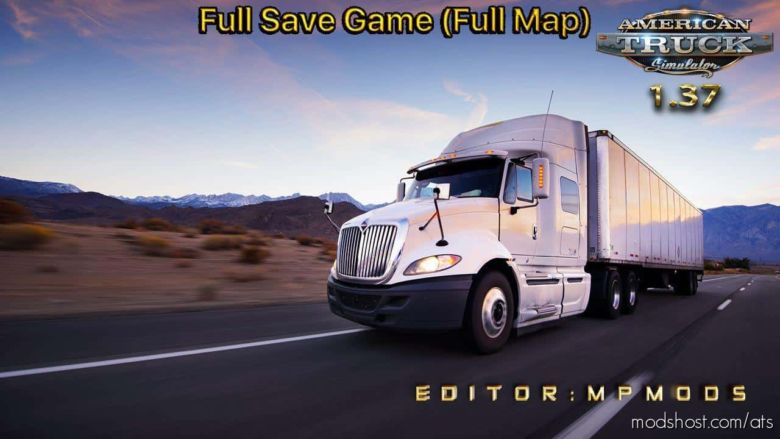 Full Save Game ATS Full Map Mpmods [1.37] for American Truck Simulator