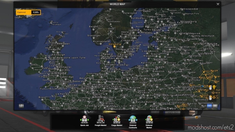 Universal Satellite Background V1.1 for Euro Truck Simulator 2