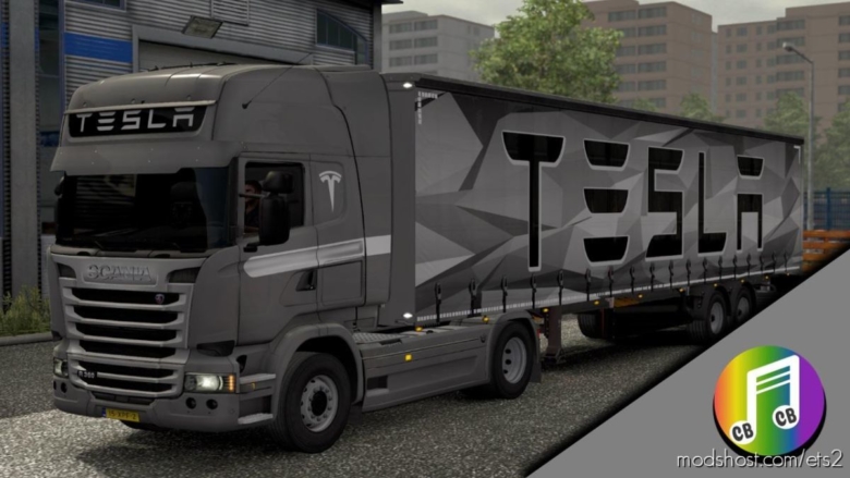 Tesla Truck & Trailer Skin for Euro Truck Simulator 2