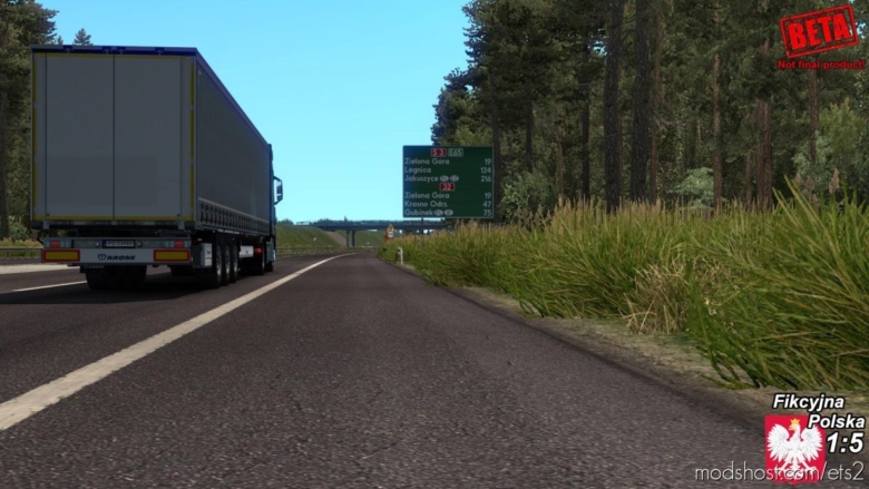 Fikcyjna Polska 1:5 V1.3 for Euro Truck Simulator 2
