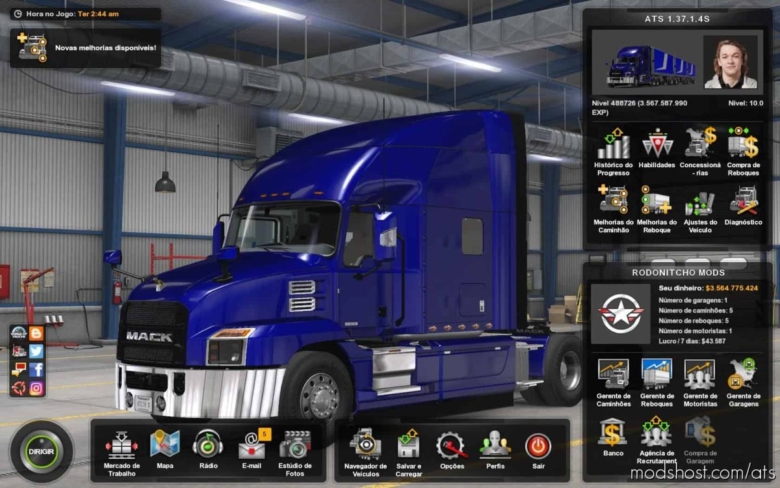 Profile ATS 1.37.1.4S 3.564.000.000 Dollars for American Truck Simulator
