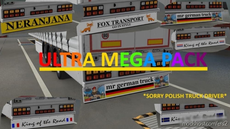 Mudflaps Mega Pack [1.37] for Euro Truck Simulator 2
