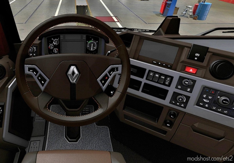 Brown Interior For Renault Range T for Euro Truck Simulator 2