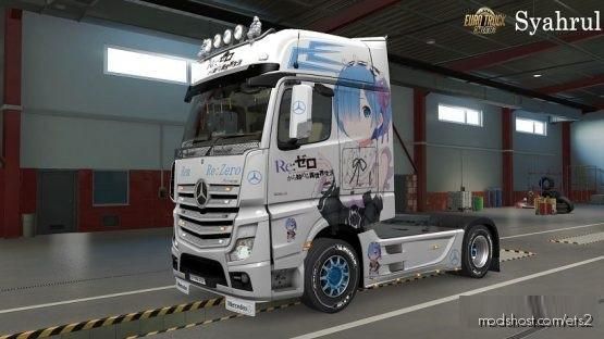 MB Actros MP4 REM Anime Girl Skin for Euro Truck Simulator 2