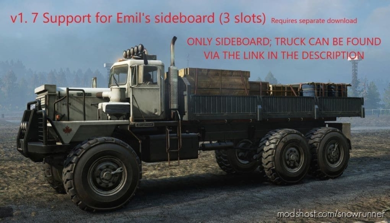 Emil’s Sideboard Attachment For The P12W Roughneck for SnowRunner