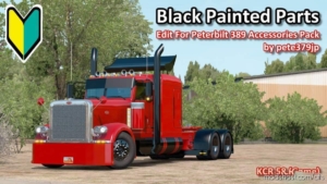 ATS Mod: Black Painted Parts For Peterbilt 389 Accessories Pack (Image #2)