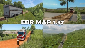 Roads Of Brazil Map [EBR Map 1.73] [1.37] for Euro Truck Simulator 2