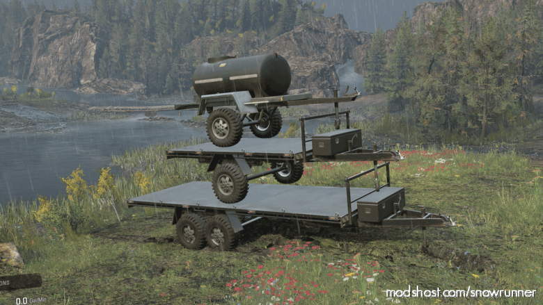 Realistic Weight Off-Road Trailers for SnowRunner