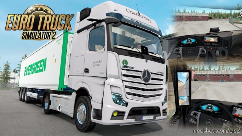 Mercedes Benz NEW Actros 2019 By Actros 5 Crew Fixed V1.4 for Euro Truck Simulator 2