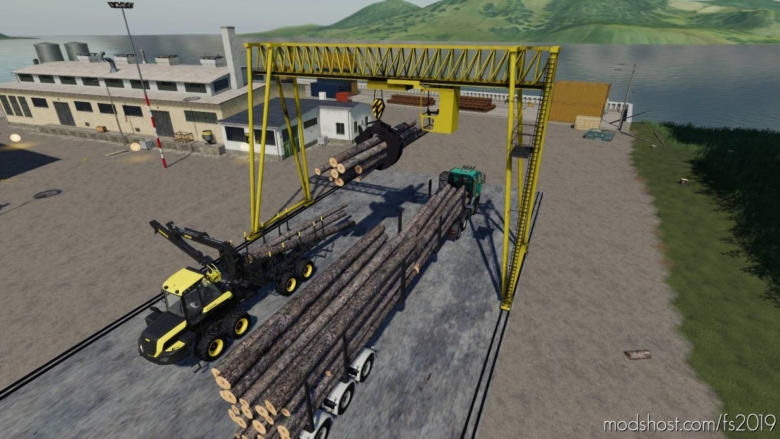 Wood Crane for Farming Simulator 19