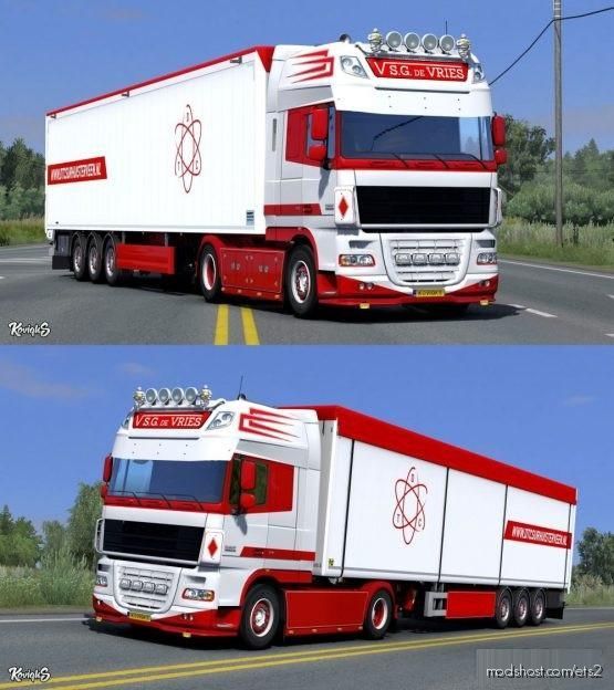 DAF XF 105 S.G. DE Vries Skin Pack for Euro Truck Simulator 2