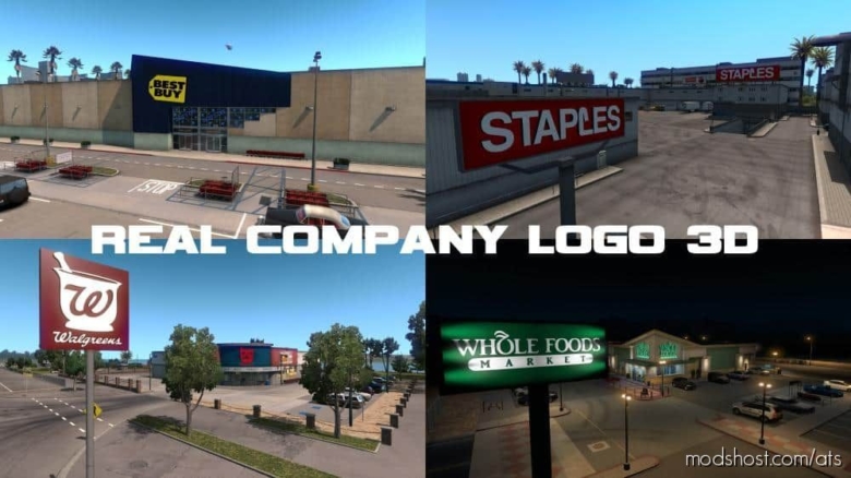 Real Company Logo 3D V1.7 for American Truck Simulator