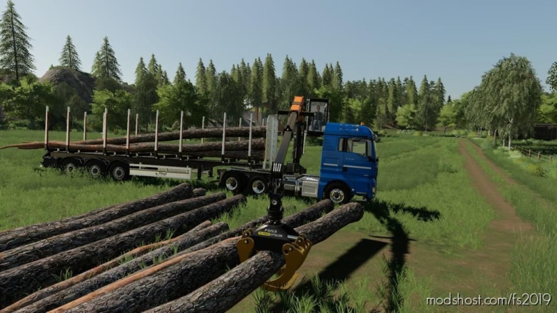 MAN TGX Forest Semitrailer Pack V1.1 for Farming Simulator 19