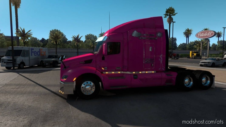 Skin Pink Panther Of Paco Channel For Peterbilt 579 for American Truck Simulator