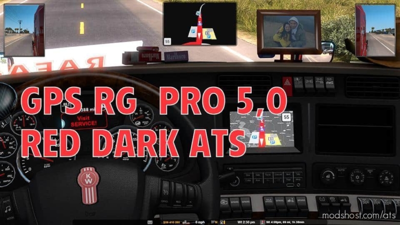 GPS RG PRO RED Dark V5.0 for American Truck Simulator