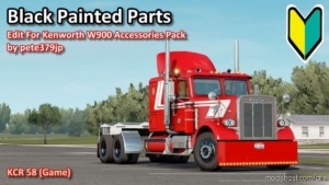 ATS Mod: Black Painted Parts For Kenworth W900 Accessories Pack V1.1 (Image #2)