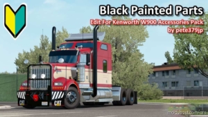 ATS Mod: Black Painted Parts For Kenworth W900 Accessories Pack V1.1 (Image #3)