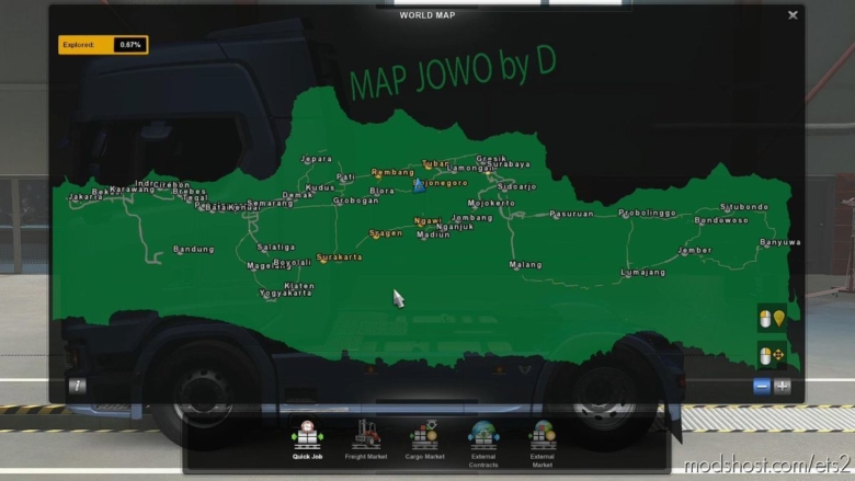 Map Jowo V7.2 (Indonesian MAP) [1.36 – 1.38] for Euro Truck Simulator 2