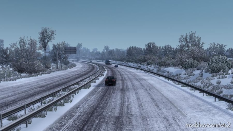 Frosty Winter Weather Mod V7.5 for Euro Truck Simulator 2