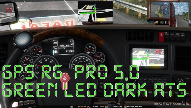 GPS RG PRO Green Dark V5.0 for American Truck Simulator