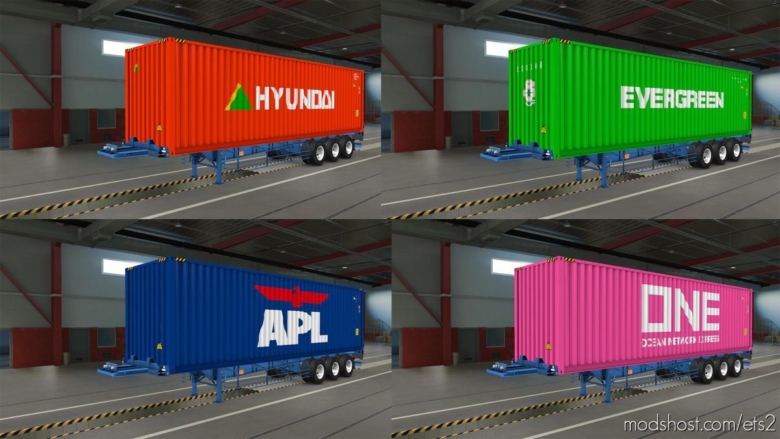 Real Container Trailer Mod [1.35 – 1.38] for Euro Truck Simulator 2