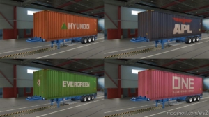 ETS2 Mod: Real Container Trailer Mod 1.35 - 1.38 (Image #2)