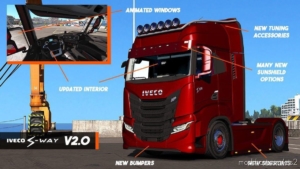 ETS2 Truck Mod: Iveco S-Way 2020 + Interior V3.0 1.38 (Image #3)