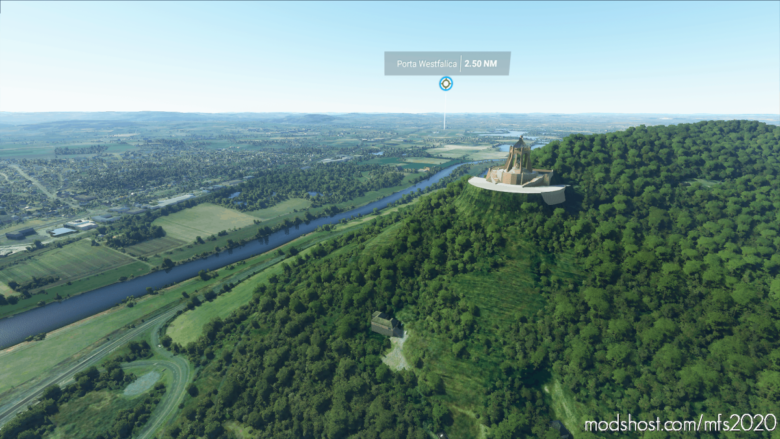 Porta Westfalica Landmarks (Kaiser Wilhelm Denkmal) for Microsoft Flight Simulator 2020