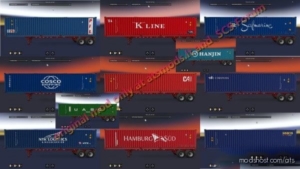 Shipping Container Cargo Pack + AI Traffic V2.2 [1.38] for American Truck Simulator